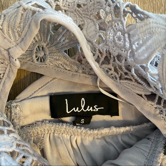 Lulus So Far Gown Lace Grey Maxi Dress - Picture 10 of 10